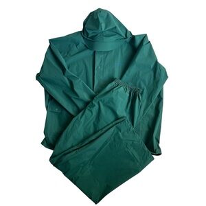 Waterproof Lake & Trail Two Piece Rain Suit XL Green Fishing Hiking Outdoor